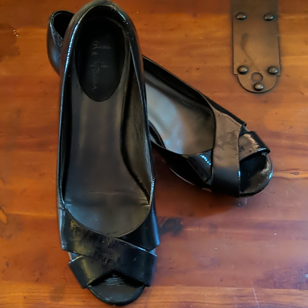 Cole Haan patent leather wedges
